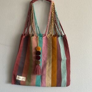 Siete x Casa Xali Striped Shoulder Bag